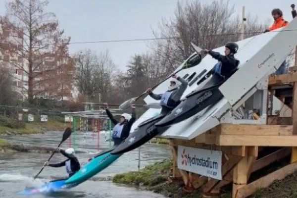 Kayak-cross starting ramp: testing completed, heading to Oklahoma City!
