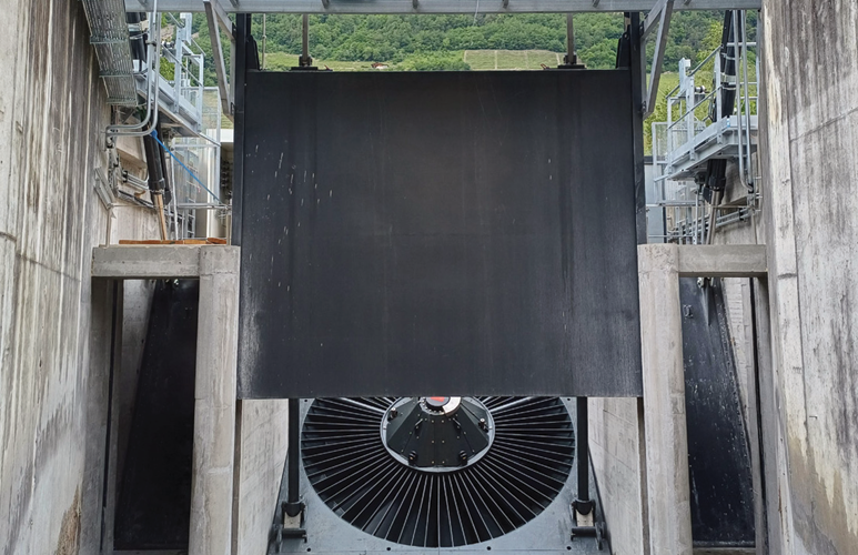 Installation d’une turbine VLH dans le canal de fuite