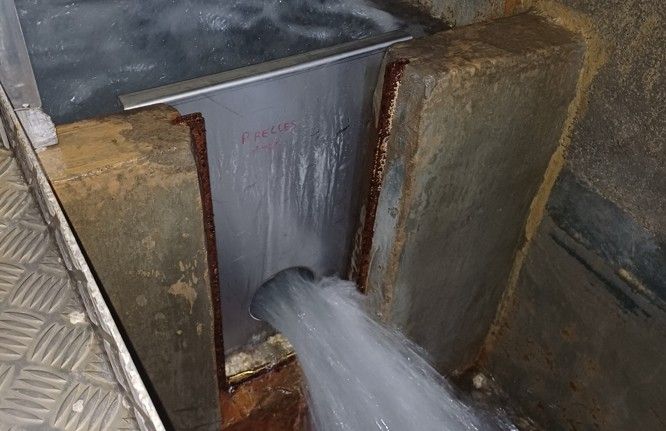 Turbining of the Source du Sapet drinking water network (05)